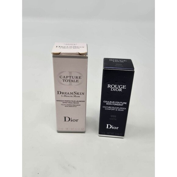 Dior Other - DIOR BEAUTY MAKEUP TRAVEL SIZE BUNDLE DREAM SKIN ROUGE DIOR LIPSTICK 999 MATTE